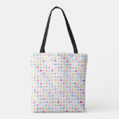 Moderne Wiskunde Tekens en symbolen Patroon Tote Bag (Achterkant)