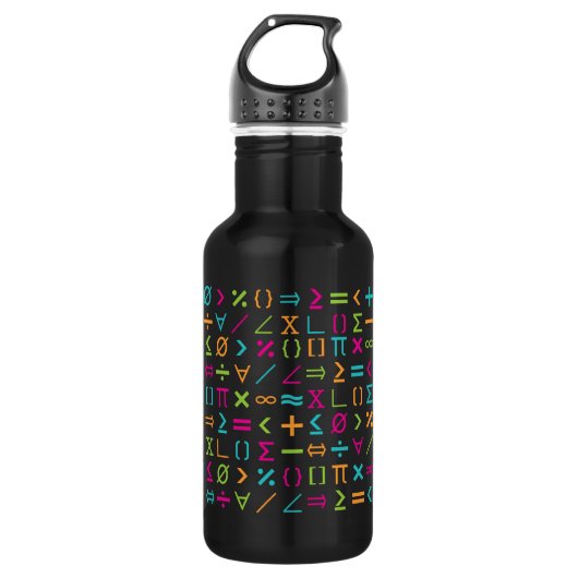 Moderne Wiskunde Tekens en symbolen Patroon Waterfles (Voorkant)