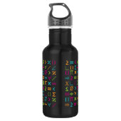 Moderne Wiskunde Tekens en symbolen Patroon Waterfles (Achterkant)