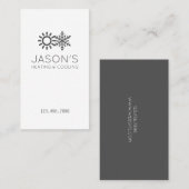 Moderne Wisselstroomverwarming en -koeling HVAC Visitekaartje (Voorkant / Achterkant)