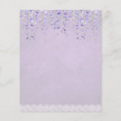  moderne Wisteria Lace Paars Wedding RSVP (Achterkant)