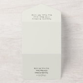 Moderne Wisteria Waterverf Paarse QR Code Huwelijk All In One Uitnodiging (Buitenkant)