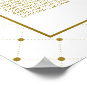 Moderne Wit- en Goud-oliefinancieringstabel Plan Poster (Hoek)