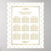 Moderne Wit- en Goud-oliefinancieringstabel Plan Poster (Voorkant)