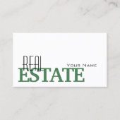 Moderne Wit en Groen met de Beroeps van de Foto Visitekaartje (Voorkant)