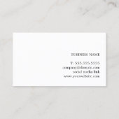 Moderne Wit Gedrukte Kraft Bold Consultant Visitekaartje (Achterkant)