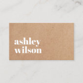 Moderne Wit Gedrukte Kraft Bold Consultant Visitekaartje (Voorkant)