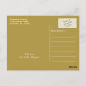 Moderne Wit & Gouden Folie Effect Bruiloft Dank u Briefkaart (Achterkant)