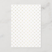 Moderne Wit & Gouden Folie Effect Bruiloft Details Informatiekaartje (Achterkant)