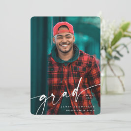 Moderne Wit Manuscript bekleding Twee Afstuderen v Aankondiging