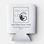 Moderne Wit Voeg Uw Logo Zaken toe Blikjeskoeler (Achterkant)