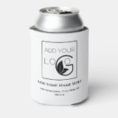 Moderne Wit Voeg Uw Logo Zaken toe Blikjeskoeler (Blikje Achterkant)