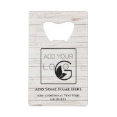 Moderne Wit Voeg Uw Logo Zaken toe Creditkaart Flessenopener (Voorkant)