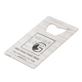 Moderne Wit Voeg Uw Logo Zaken toe Creditkaart Flessenopener (Voorkant Gekanteld)