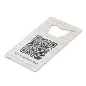 Moderne Wit Voeg Uw Logo Zaken toe Creditkaart Flessenopener (Achterkant Gekanteld)