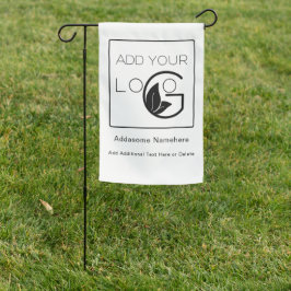 Moderne Wit Voeg Uw Logo Zaken toe Tuinvlag