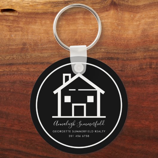 Moderne Wit-wittewhitepaper over standaardisering Sleutelhanger (Voorkant)