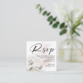 Moderne witflessen QR Code Weddenschap RSVP Informatiekaartje (Staand voorkant)