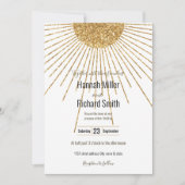 Moderne witgouden glanzende zon (Voorkant)