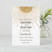 Moderne witgouden glanzende zon (Staand voorkant)