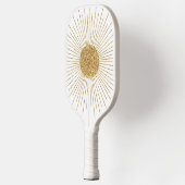 Moderne witgouden glanzende zon pickleball paddle (Links)