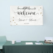 Moderne witgouden moslim islamitische partij banne spandoek (Beurs)