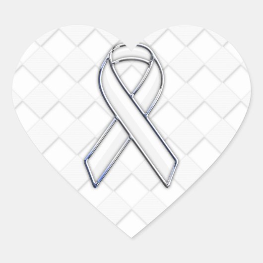 Moderne witlint-bewustwording op controleurs afdru hart sticker (Voorkant)