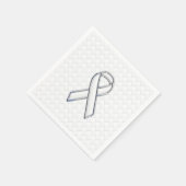 Moderne witlint-bewustwording op controleurs afdru servetten (Hoek)