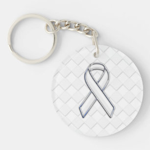 Moderne witlint-bewustwording op controleurs afdru sleutelhanger