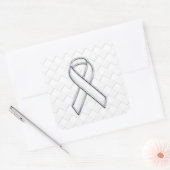 Moderne witlint-bewustwording op controleurs afdru vierkante sticker (Envelop)