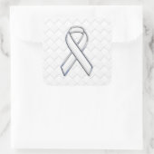 Moderne witlint-bewustwording op controleurs afdru vierkante sticker (Tas)