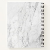 Moderne witmarmer-minimalistische zakboekje notitieboek (Achterkant)