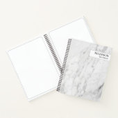 Moderne witmarmer-minimalistische zakboekje notitieboek (Binnen)