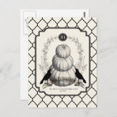 moderne  witpompoen briefkaart (Voorkant / Achterkant)