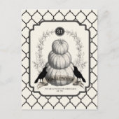 moderne  witpompoen briefkaart (Voorkant)