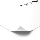 Moderne witte aangepaste kerstfoto perfect poster (Hoek)