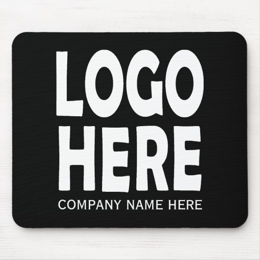 Moderne, witte, aangepaste logo voor bedrijven muismat (Voorkant)