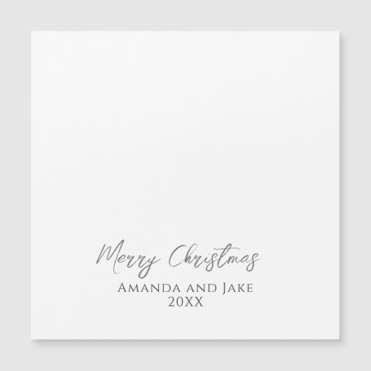 Moderne witte aangepaste vrolijke kerstfoto (Voorkant)