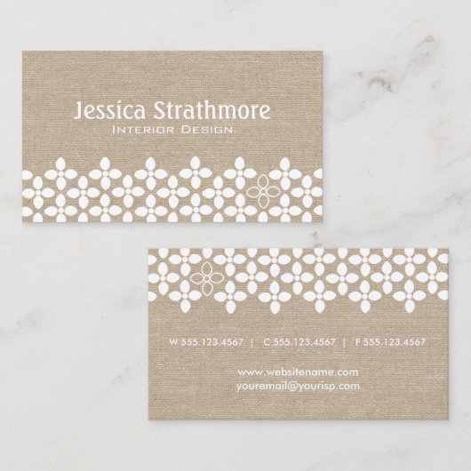 Moderne witte aanjager Visitekaartje (Voorkant / Achterkant)