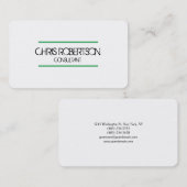 Moderne witte aantrekkingskracht met twee kanten m visitekaartje (Voorkant / Achterkant)