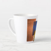 Moderne Witte Abstracte Geometrische Lattebeker Latte Mok (Linkerhoek)