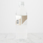 Moderne, witte Abstracte zeep-label ontwerp Waterfles Etiket (Achterkant)