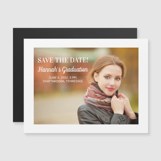 Moderne witte Afstuderen sparen de Klasse van de D (Voorkant / Achterkant)