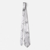 Moderne Witte Agaat Zilveren Abstracte Marmer Stropdas (Achterkant)