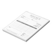 Moderne witte bedrijfsfactuur voor kleine bedrijve notitieblok (Linkerzijde)