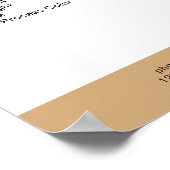 Moderne witte beige bruine prijslijst poster (Hoek)