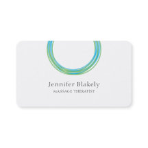 Moderne witte blauwe Blauwgroen energiecirkel