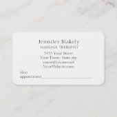 Moderne witte blauwe Blauwgroen energiecirkel Afsprakenkaartje (Achterkant)