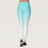 Moderne witte blauwe verloopwerkout leggings (Achterkant)