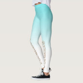 Moderne witte blauwe verloopwerkout leggings (Links)